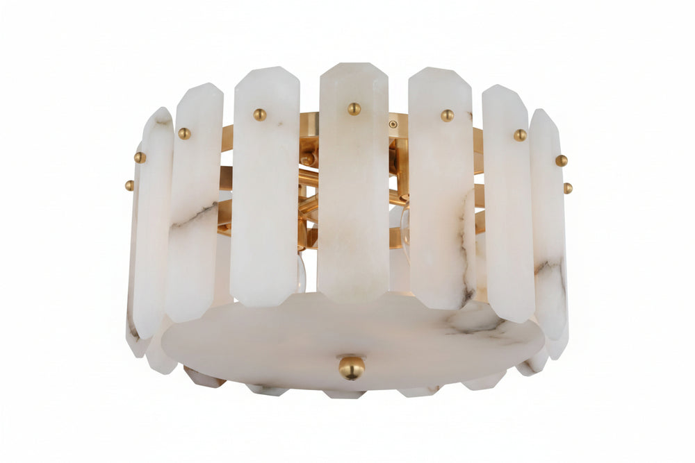 Alabaster Browning Chandelier 15"D -kimoylights