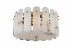 Alabaster Browning Chandelier 15"D -kimoylights