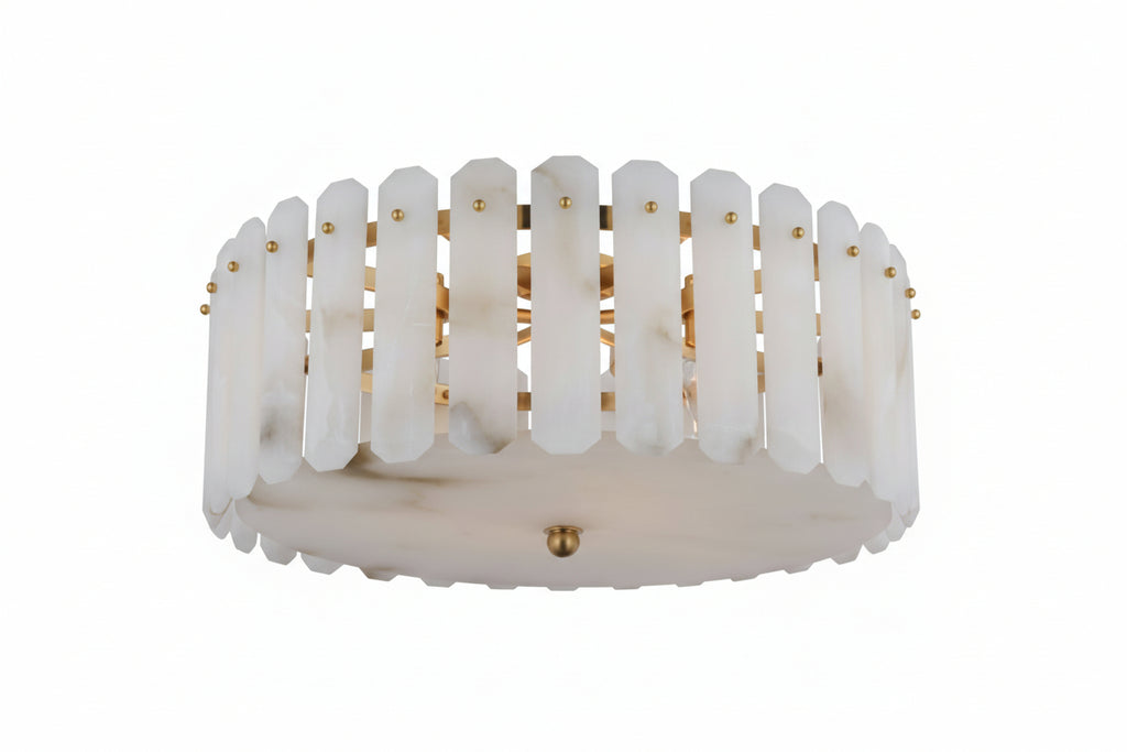 Alabaster Browning Large Chandelier 25"D - thebelacan