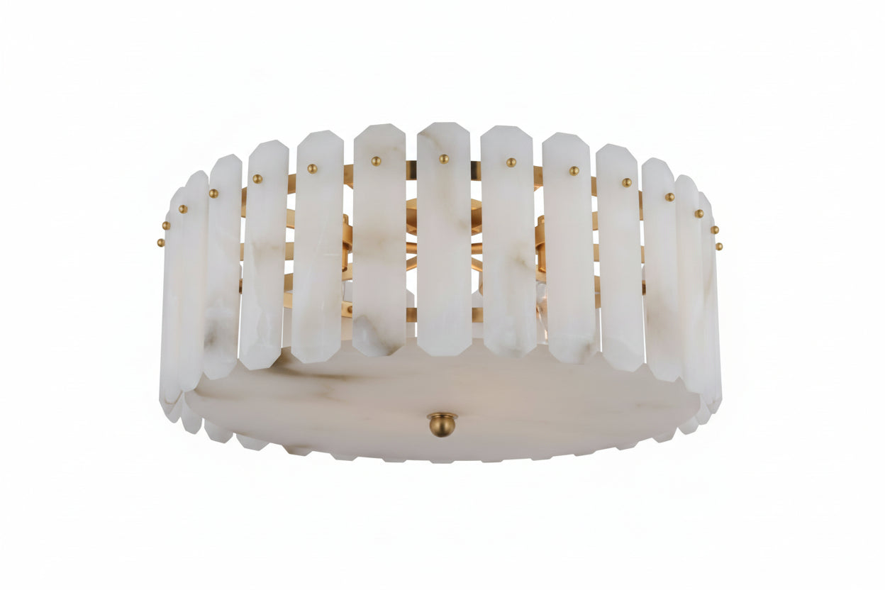 Alabaster Browning Large Chandelier 25"D - thebelacan