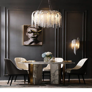 Alisa Luxury Aluminum Chain Tassel Chandelier - kimoylights