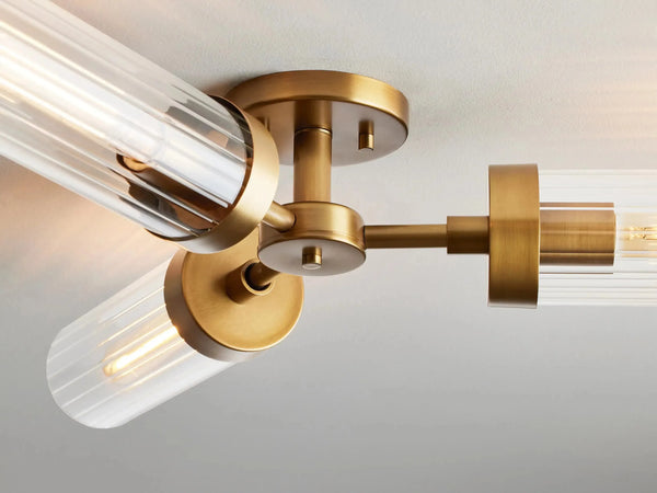 Andreas 3-Light Glass Flushmount