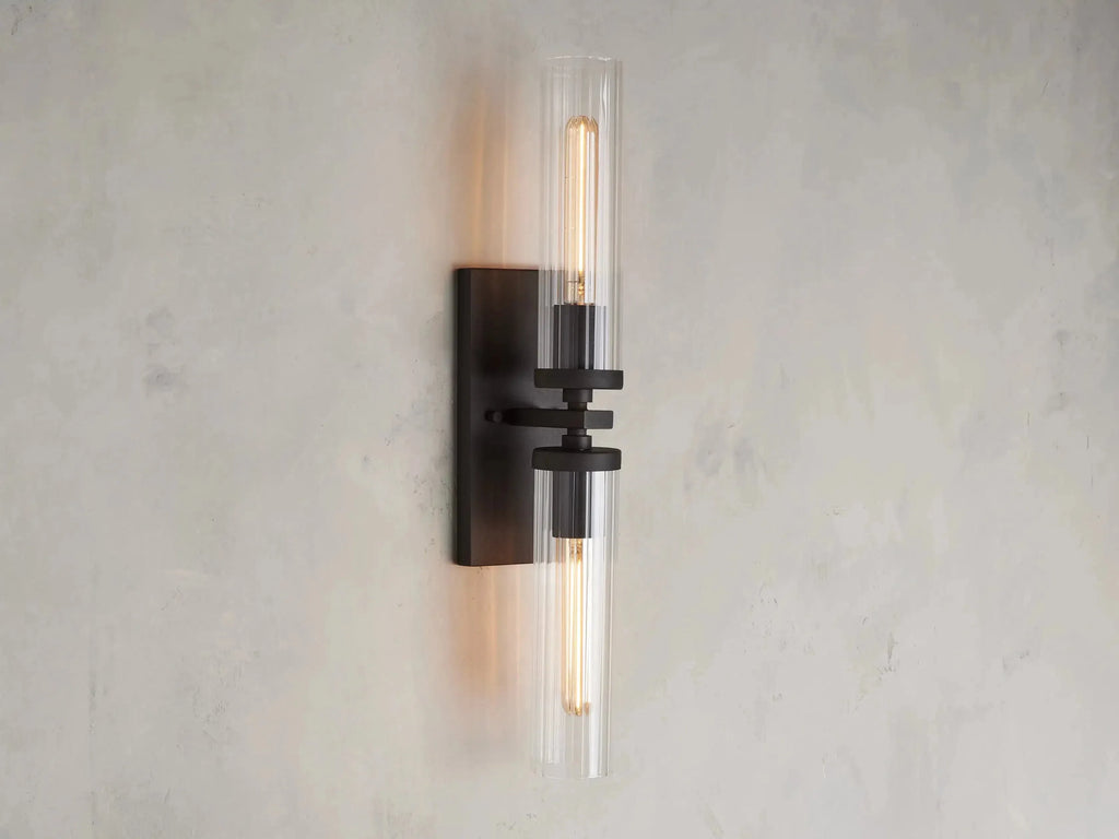 Andreas 2-Light Glass Wall Sconce