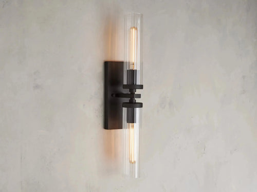 Andreas 2-Light Glass Wall Sconce