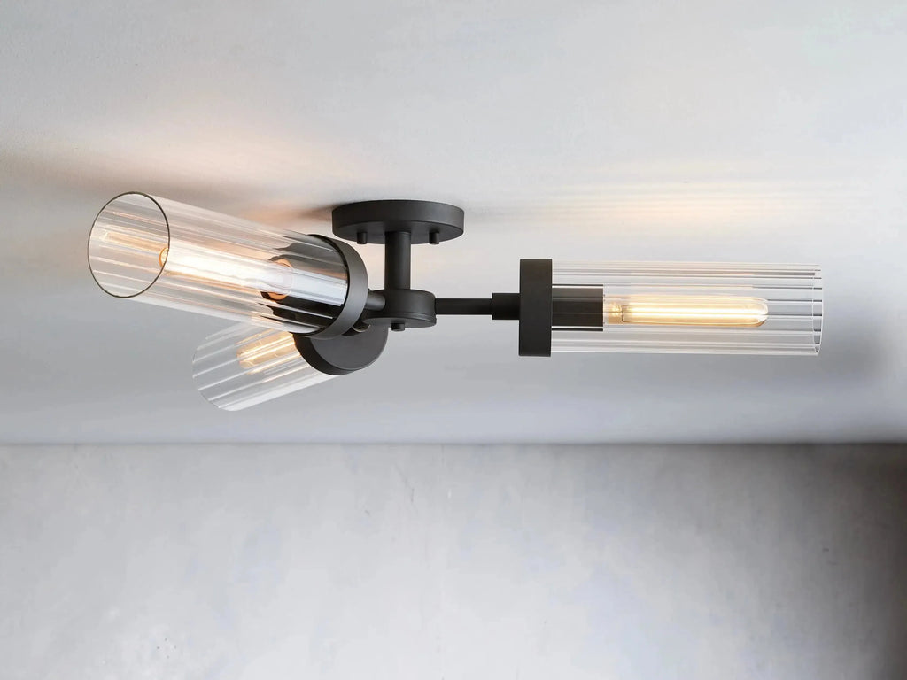 Andreas 3-Light Glass Flushmount