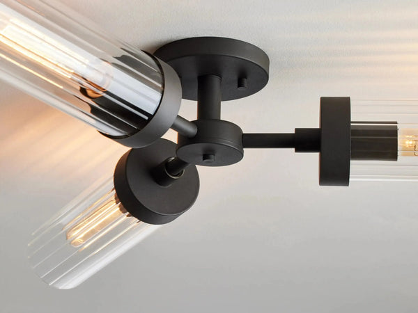 Andreas 3-Light Glass Flushmount