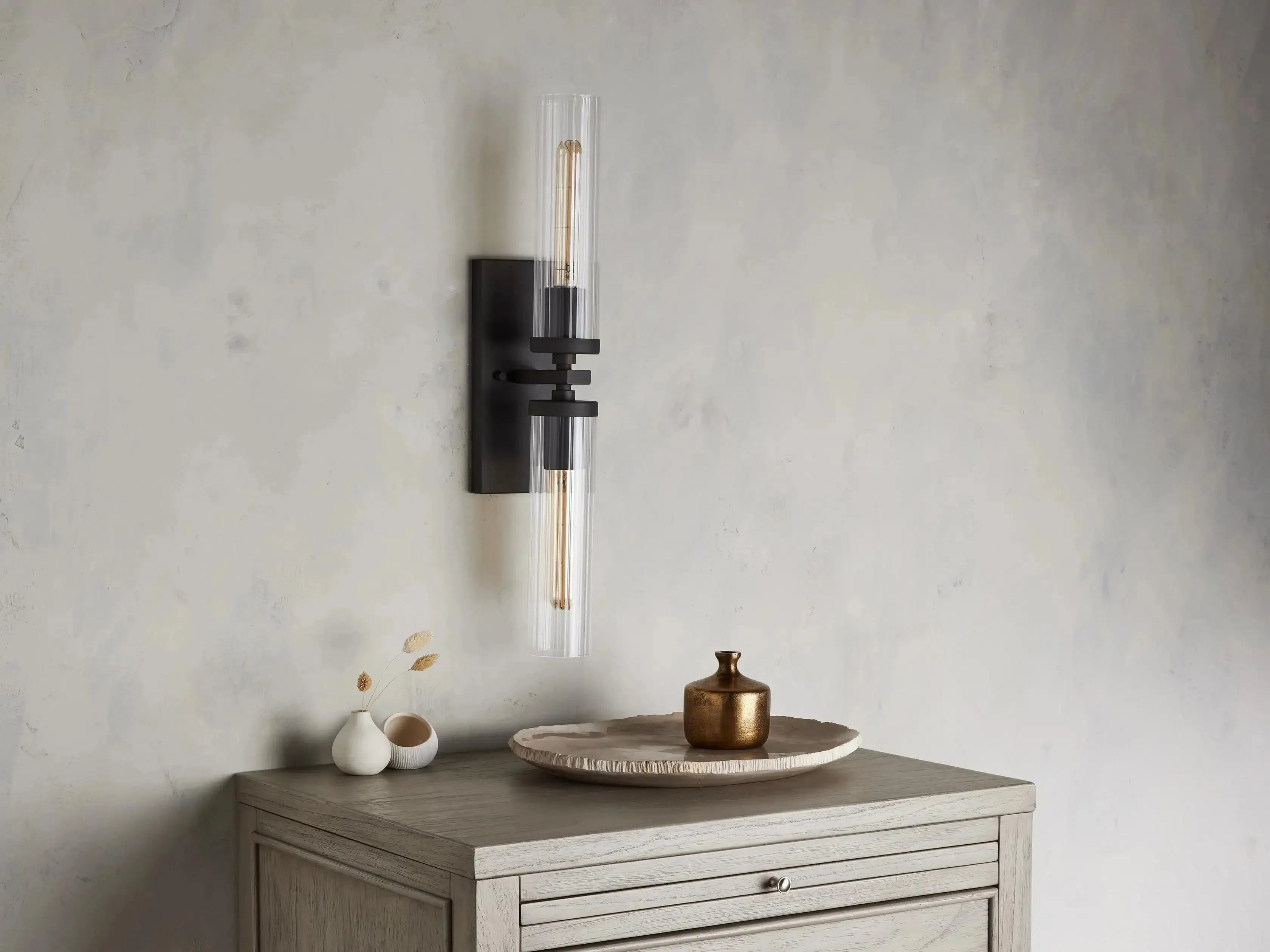 Andreas 2-Light Glass Wall Sconce