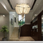 Alisa Luxury Double-Layer Aluminum Chain Tassel Chandelier - kimoylights