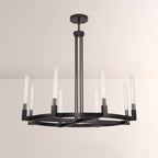 Cannele Glass Round Chandelier 36''