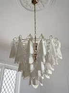 Murano chandelier 57 rondini lattimo