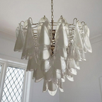 Murano chandelier 57 rondini lattimo