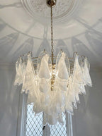 Murano chandelier 57 rondini lattimo