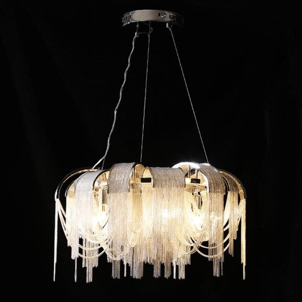 Alisa Luxury Aluminum Chain Tassel Chandelier  - kimoylights