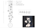 Nami Alabaster Sphere Staircase Chandelier - kimoylights