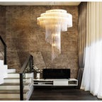 Alisa Luxury Aluminum Chain Tassel Ring Multilayer Chandelier  - kimoylights