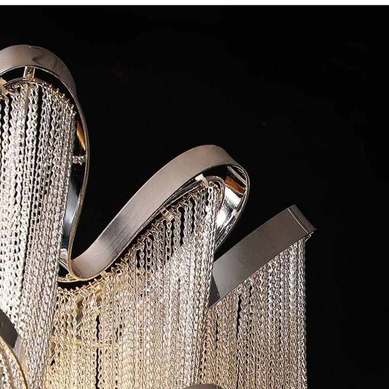 Alisa Luxury Flower Chain Tassel Chandelier - kimoylights