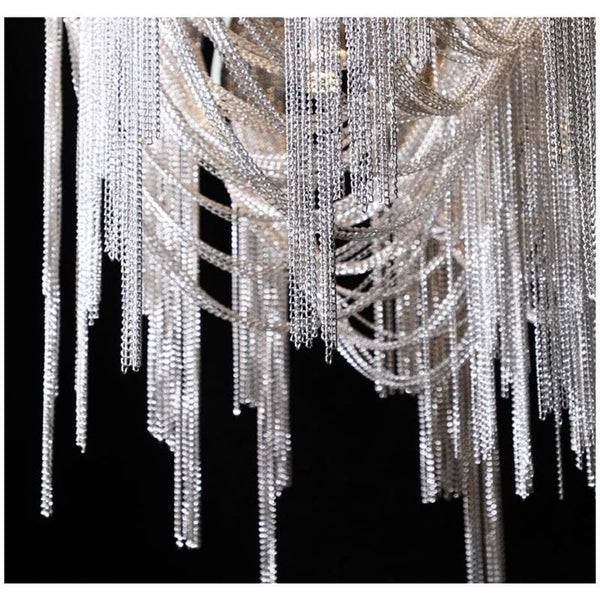 Alisa Luxury Aluminum Chain Tassel Chandelier - kimoylights