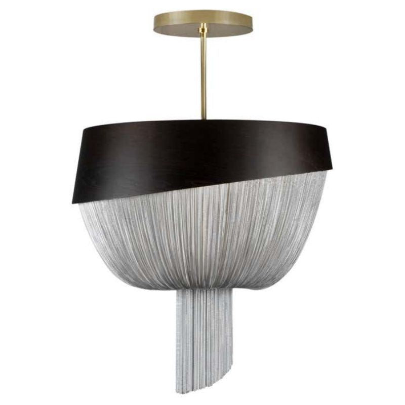 Modern Forever Chandelier, Oak, Aluminium Chain, Handmade Portugal by Greenapple -kimoylights