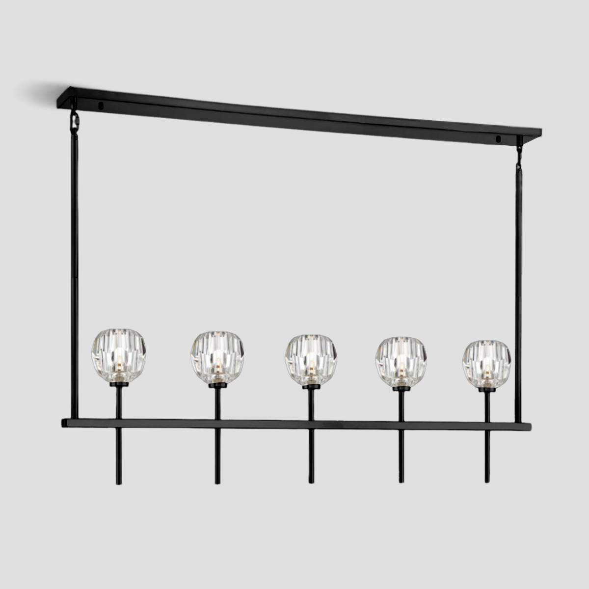 Kelly Clear Glass Linear Chandelier