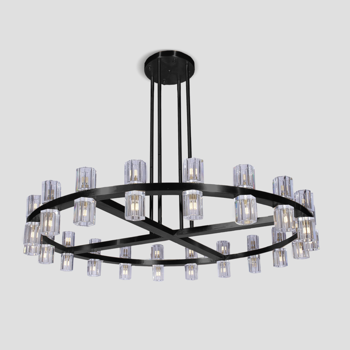 Niko Wine-glass 1-Tier Round Chandelier 50”