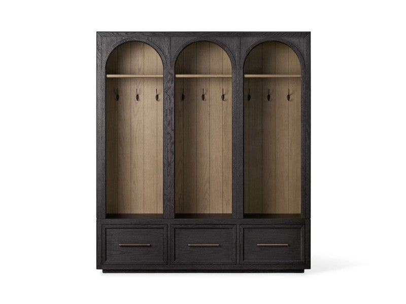 Hattie Triple Entryway Cabinet in Oak  69.75"W