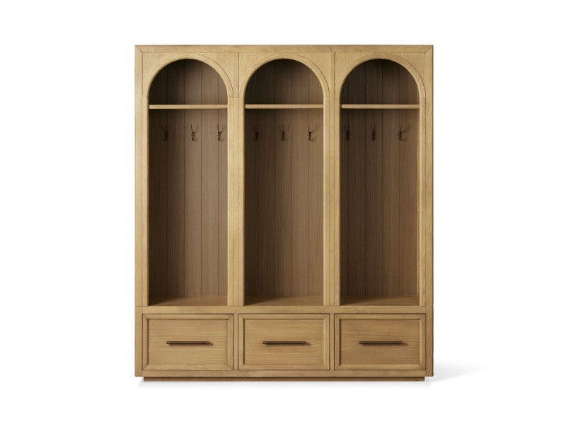 Hattie Triple Entryway Cabinet in Oak  69.75"W