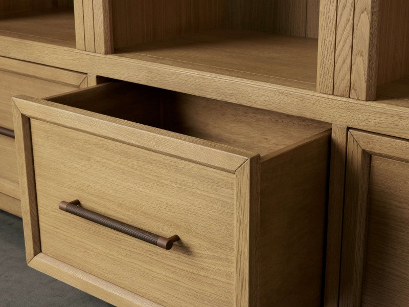 Hattie Triple Entryway Cabinet in Oak  69.75"W