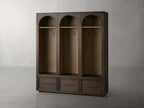 Hattie Triple Entryway Cabinet in Oak  69.75"W