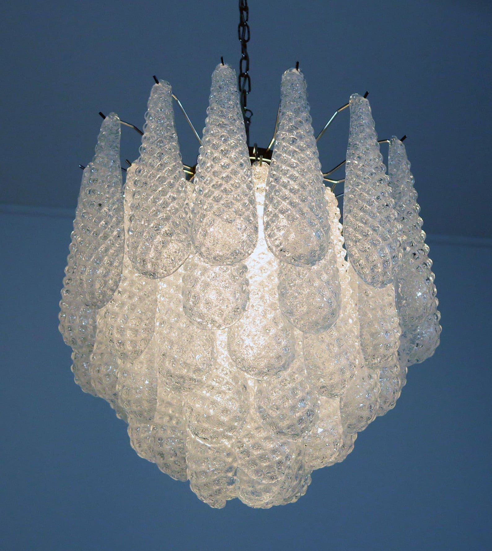 Murano Chandelier 41 Drops Transparent
