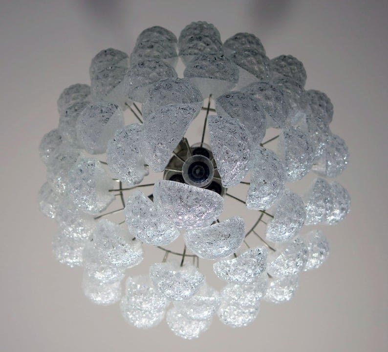 Murano Chandelier 52 Drops Transparent