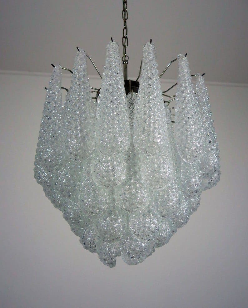 Murano Chandelier 41 Drops Transparent