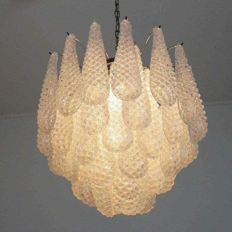Murano Chandelier 41 Drops Transparent
