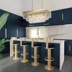 1920s Olion 3-Tier Crystal Rectangular Chandelier