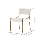Thaddeus Retro Copper Iron Frame Armless Dining Chair