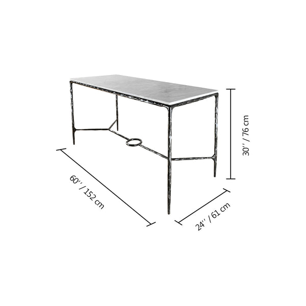 Thaddeus Rectangle Marble Desk
