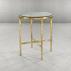 Thaddeus Glass Round Side Table 18" 22"