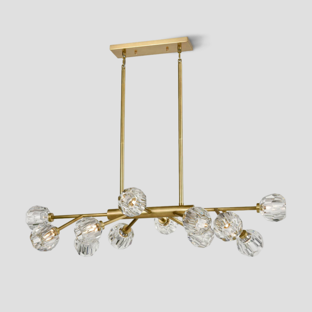 Kelly Clear Glass Linear Chandelier