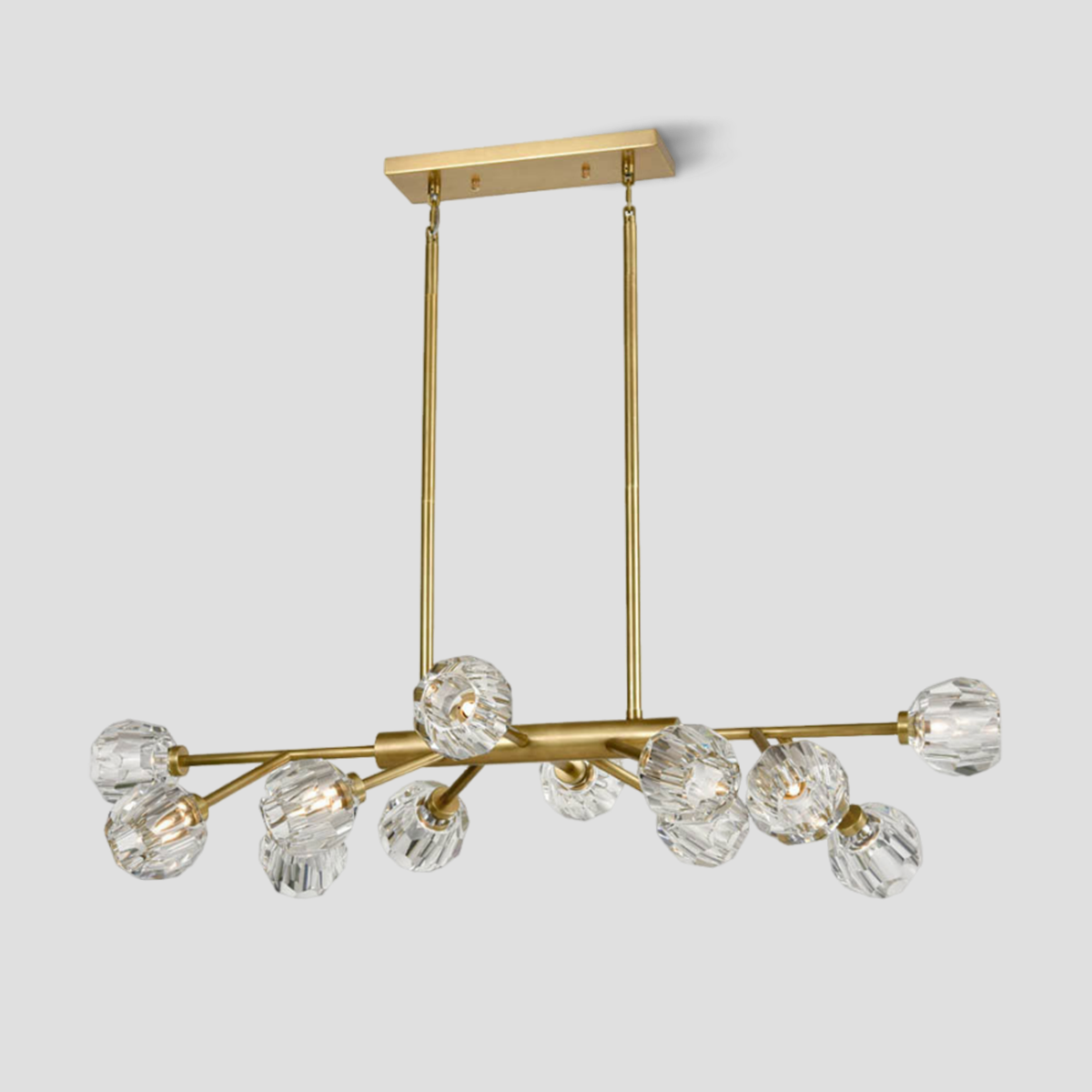 Kelly Clear Glass Linear Chandelier