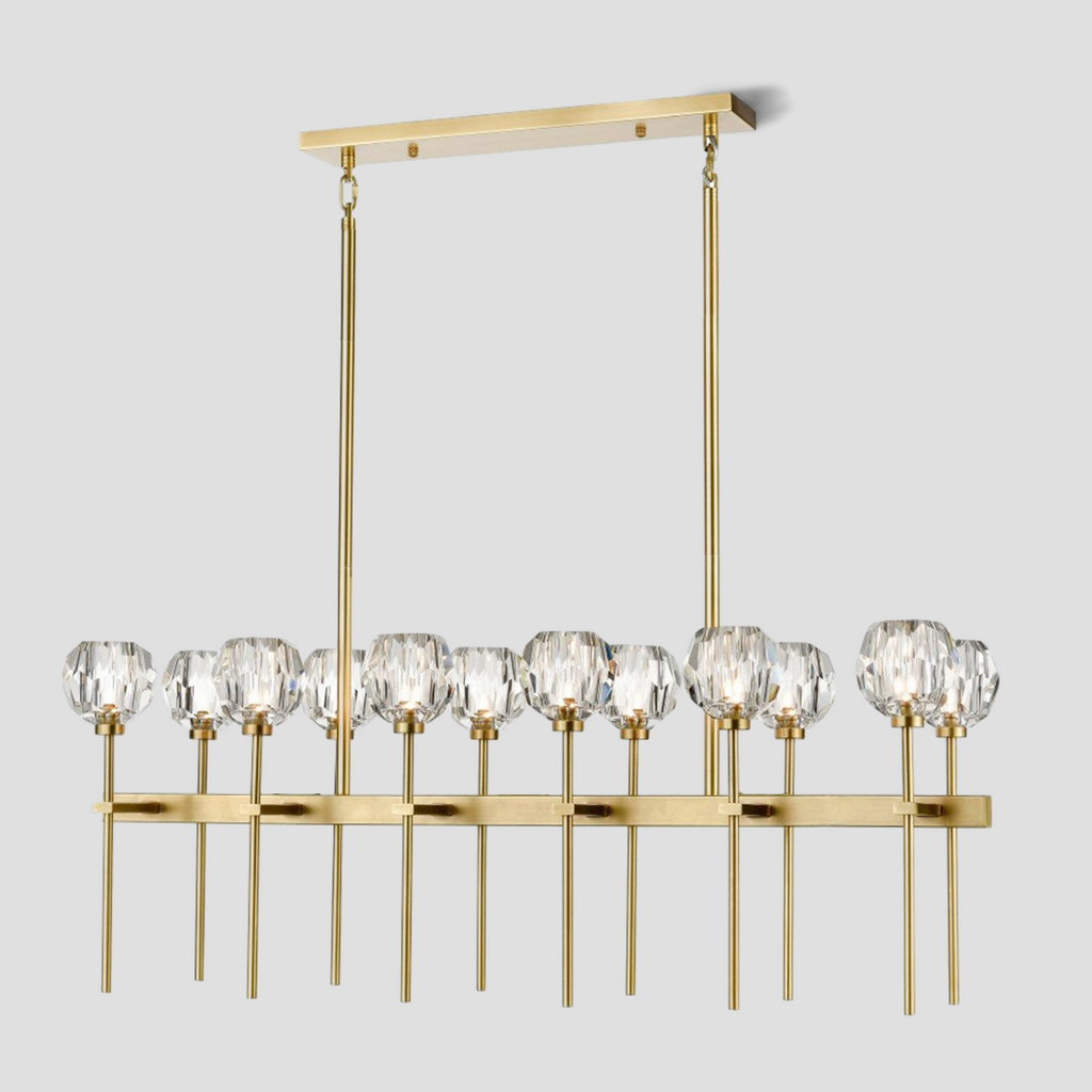 Kelly Clear Glass Linear Chandelier