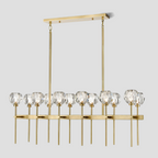 Kelly Clear Glass Linear Chandelier