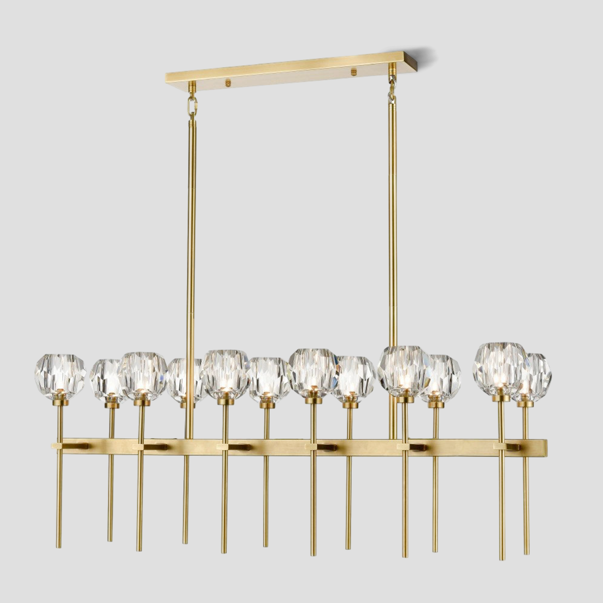 Kelly Clear Glass Linear Chandelier