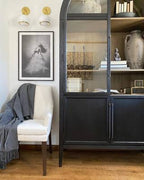 Hattie Glass-Door Oak Cabinet | Modern Farmhouse Design