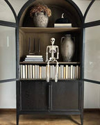 Hattie Glass-Door Oak Cabinet | Modern Farmhouse Design