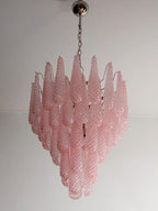 Murano Chandelier 52 Drops Pink