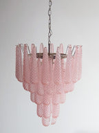 Murano Chandelier 52 Drops Pink