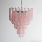 Murano Chandelier 52 Drops Pink