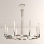 Cannele Glass Round Chandelier 36''