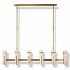 Alabaster Ian K Fowler Malik Large Linear Chandelier -kimoylights