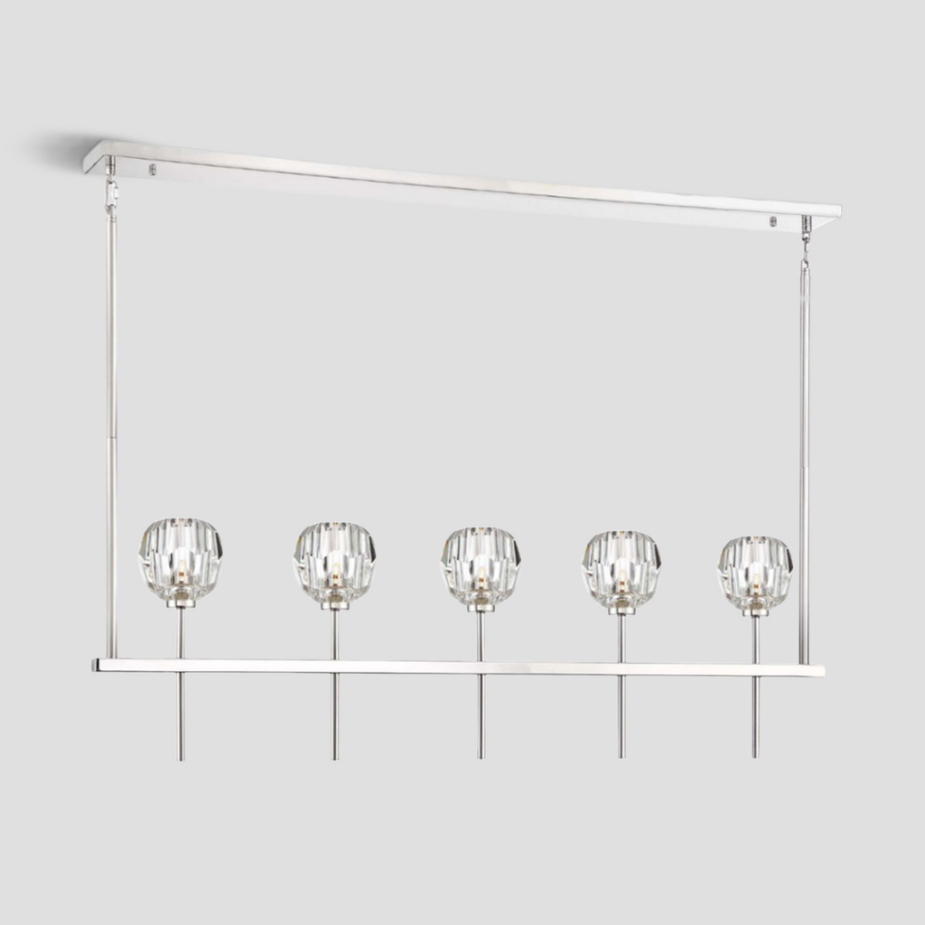 Kelly Clear Glass Linear Chandelier
