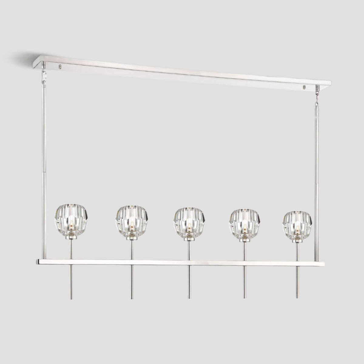 Kelly Clear Glass Linear Chandelier